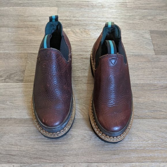 Georgia Giant Romeo Brown Women's Work Brown Leather Boot Romeo Boot Size 7 - Picture 8 of 10